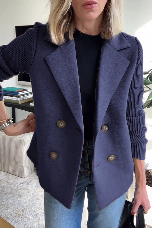 Elegance Knit-Sleeve Blazer – Timeless Style for Australian Women