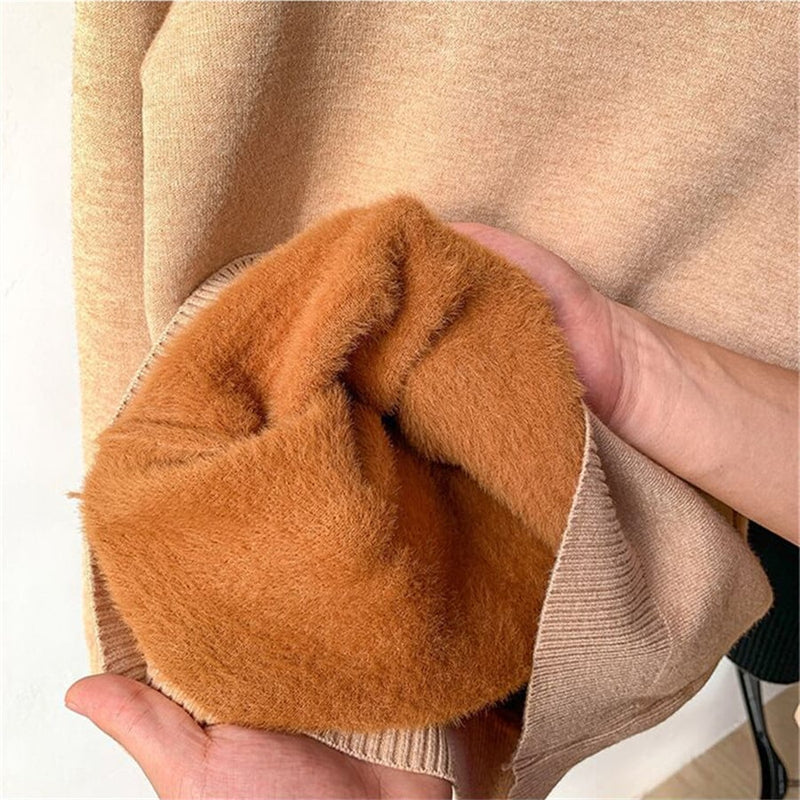 FASHION HÉIR Women’s Winter Fleece Knit Top – Soft, Warm & Stretchable