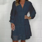 Aurora White Vintage Lace V-Neck Dress