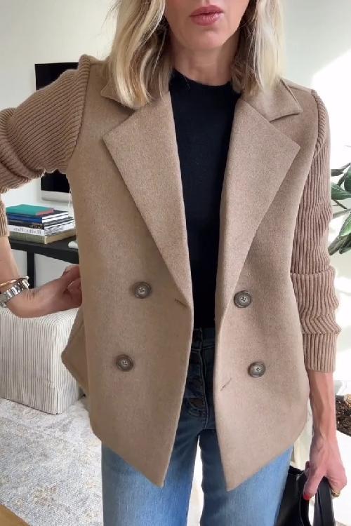 Elegance Knit-Sleeve Blazer – Timeless Style for Australian Women