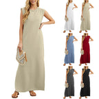 Split Hem Cotton-Blend Casual Dress – Effortless Summer Style for Australian Women