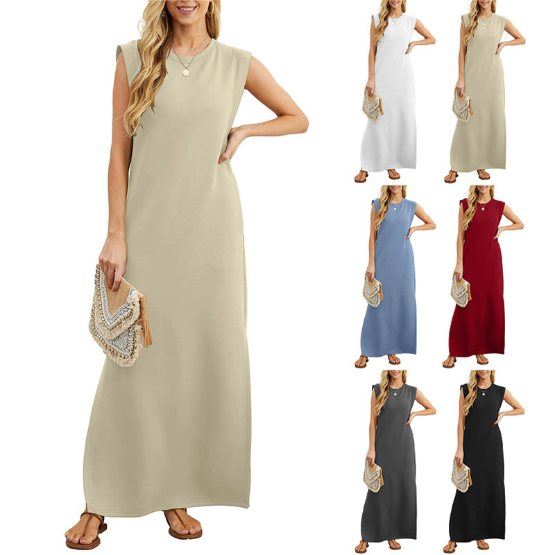 Split Hem Cotton-Blend Casual Dress – Effortless Summer Style for Australian Women