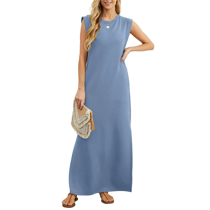 Split Hem Cotton-Blend Casual Dress – Effortless Summer Style for Australian Women