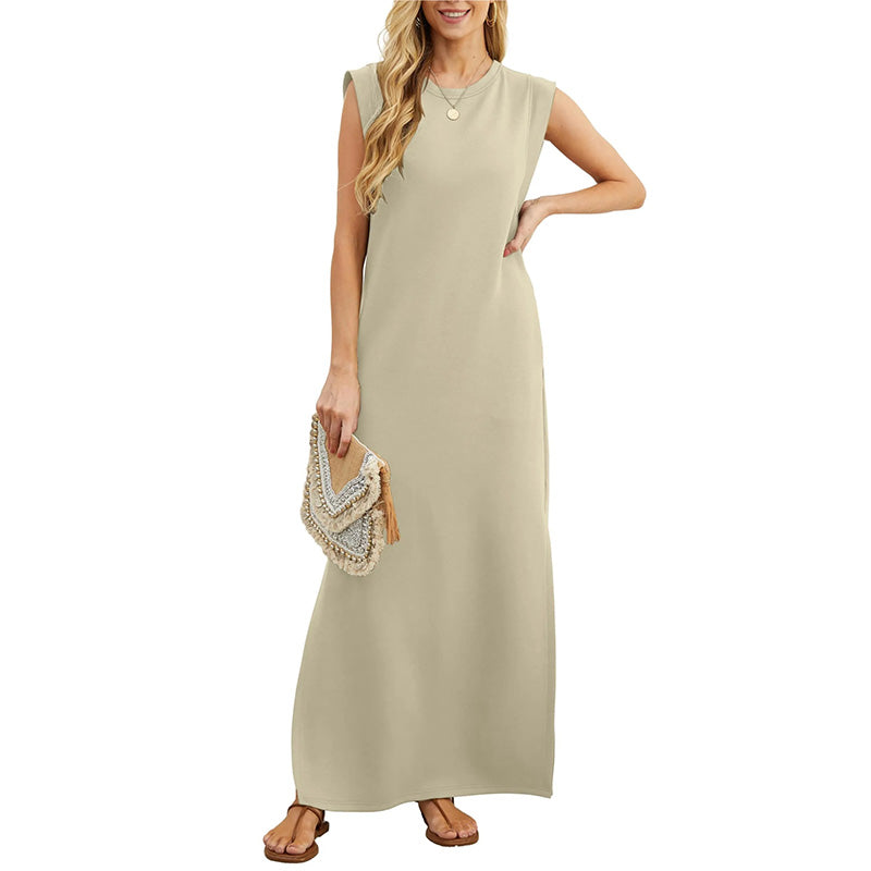 Split Hem Cotton-Blend Casual Dress – Effortless Summer Style for Australian Women