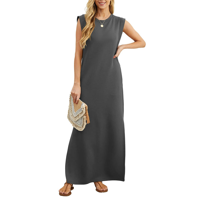 Split Hem Cotton-Blend Casual Dress – Effortless Summer Style for Australian Women