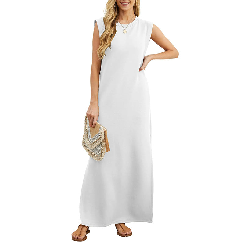 Split Hem Cotton-Blend Casual Dress – Effortless Summer Style for Australian Women