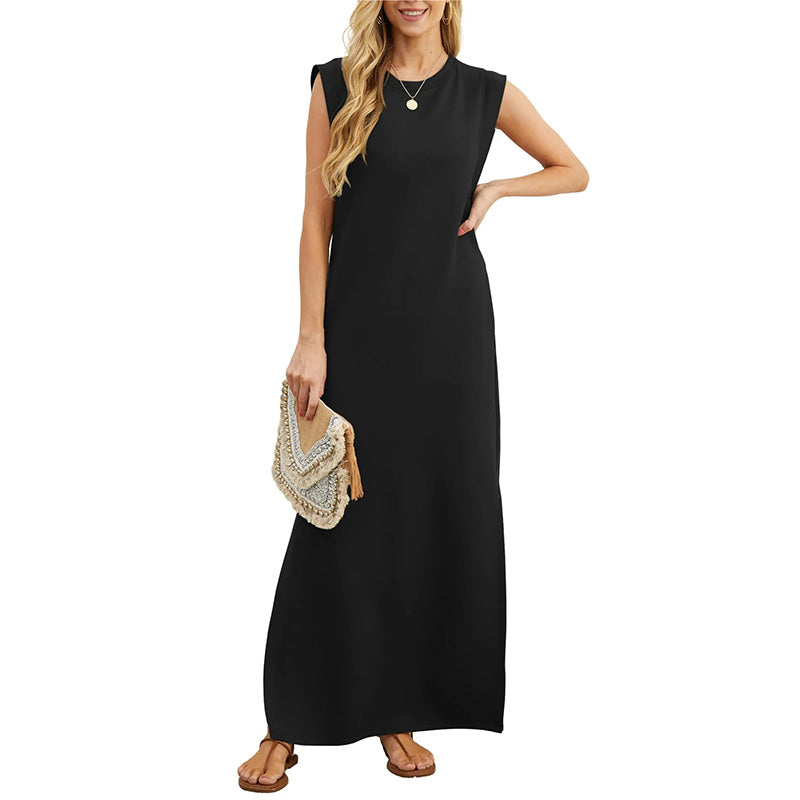 Split Hem Cotton-Blend Casual Dress – Effortless Summer Style for Australian Women
