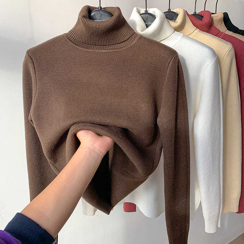 FASHION HÉIR Women’s Winter Fleece Knit Top – Soft, Warm & Stretchable